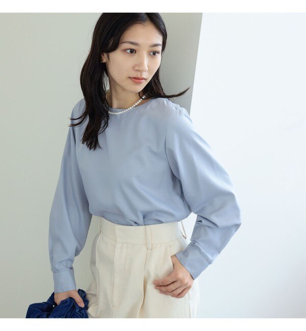 Demi-Luxe BEAMS / マイクロピーチ ブラウス|BEAMS WOMEN(ビームス
