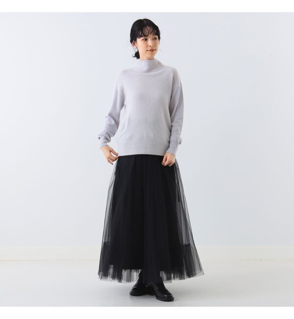 Demi-Luxe BEAMS / フラッフィ ボトルネックニット|BEAMS WOMEN