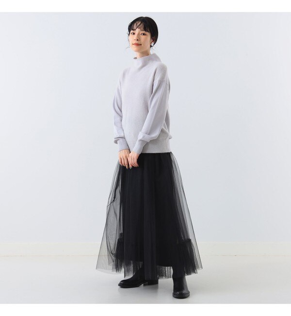 Demi-Luxe BEAMS / フラッフィ ボトルネックニット|BEAMS WOMEN