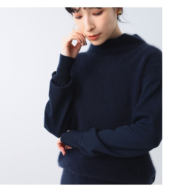 Demi-Luxe BEAMS / フラッフィ ボトルネックニット|BEAMS WOMEN