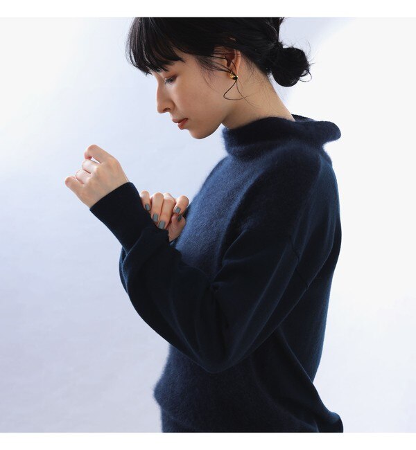 Demi-Luxe BEAMS / フラッフィ ボトルネックニット|BEAMS WOMEN