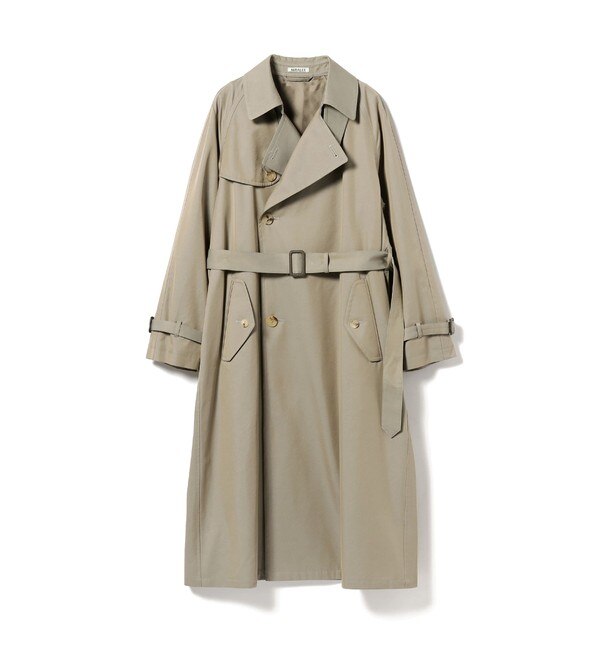 AURALEE / WASHED FINX SILK CHAMBRAY TRENCH COAT|BEAMS WOMEN ...
