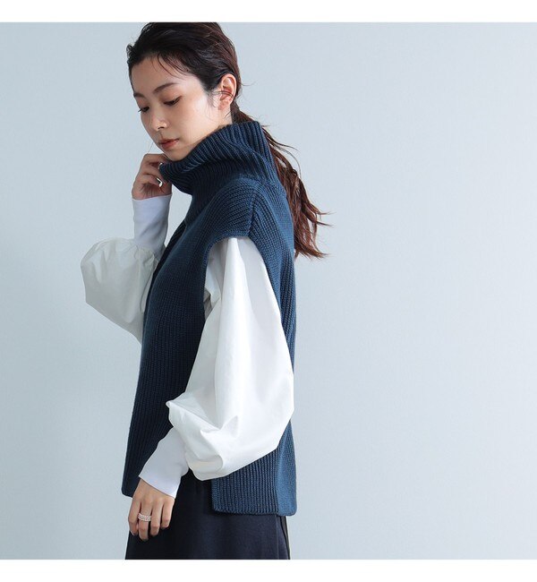 AK+1 / 畦編み ハイネックベスト|BEAMS WOMEN(ビームス ウィメン)の