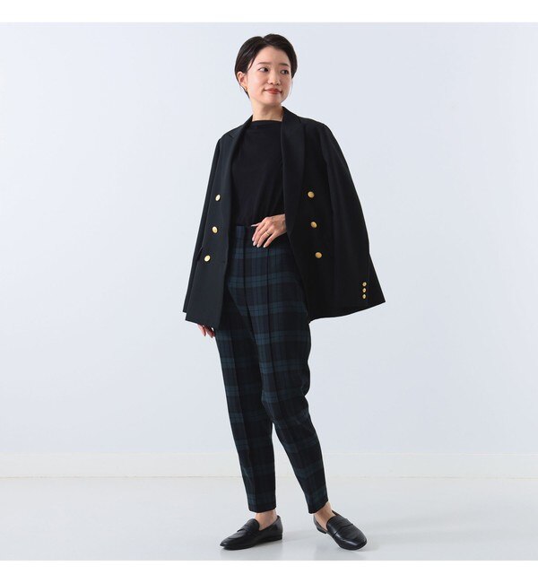 Demi-Luxe BEAMS / チェック テーパード パンツ|BEAMS WOMEN(ビームス