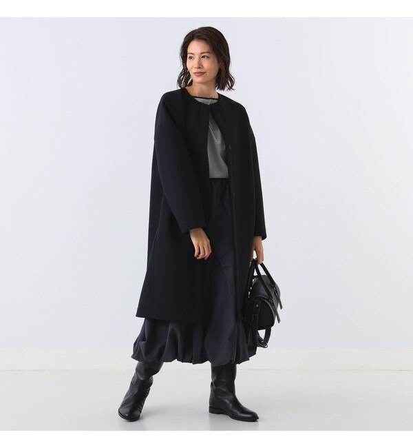 Demi-Luxe BEAMS / ボンディング クルーネック コート|BEAMS WOMEN