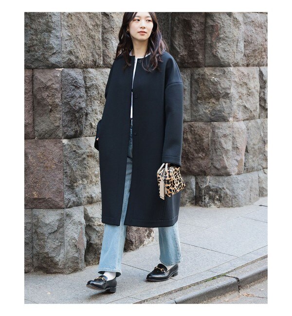 Demi-Luxe BEAMS / ボンディング クルーネック コート|BEAMS WOMEN