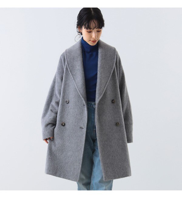 Demi-Luxe BEAMS / シャギー ショールカラー コート|BEAMS WOMEN