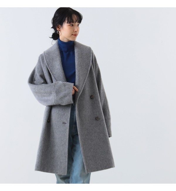 Demi-Luxe BEAMS / シャギー ショールカラー コート|BEAMS WOMEN