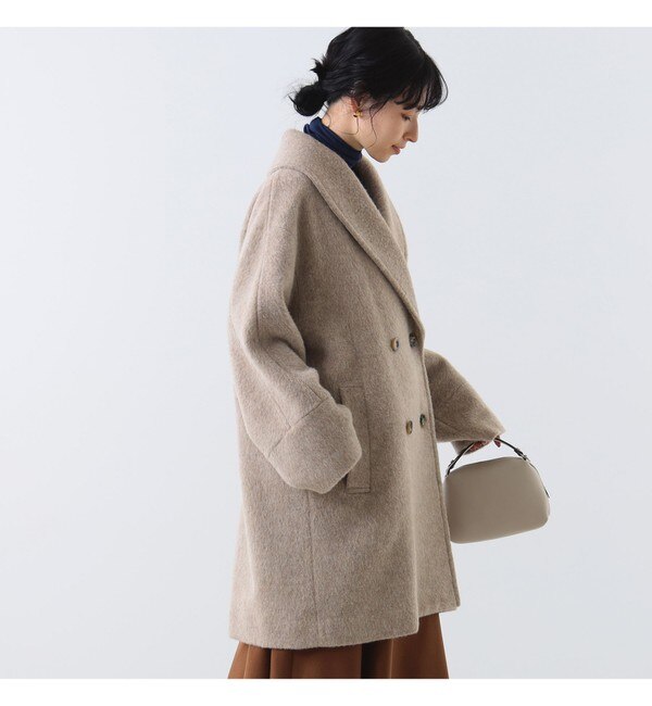 Demi-Luxe BEAMS / シャギー ショールカラー コート|BEAMS WOMEN