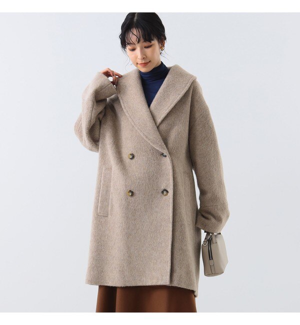 Demi-Luxe BEAMS / シャギー ショールカラー コート|BEAMS WOMEN