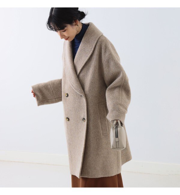 Demi-Luxe BEAMS / シャギー ショールカラー コート|BEAMS WOMEN