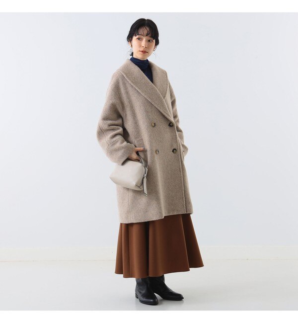 Demi-Luxe BEAMS / シャギー ショールカラー コート|BEAMS WOMEN