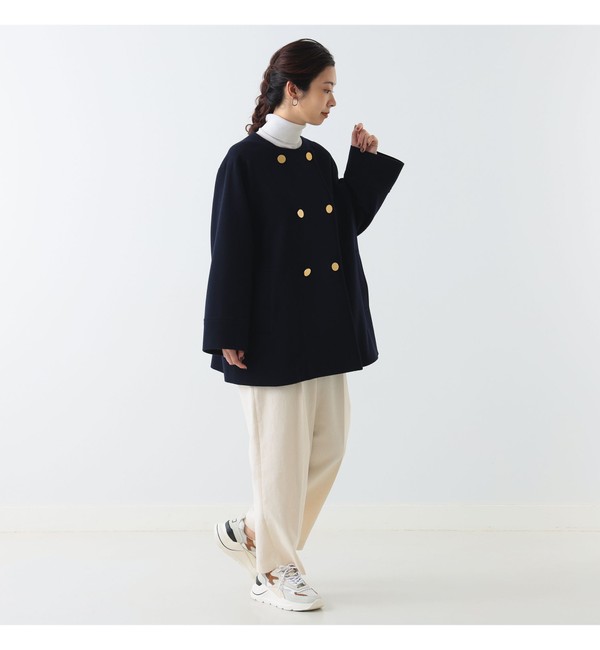 Demi-Luxe BEAMS / ソフトメルトン Aラインコート|BEAMS WOMEN