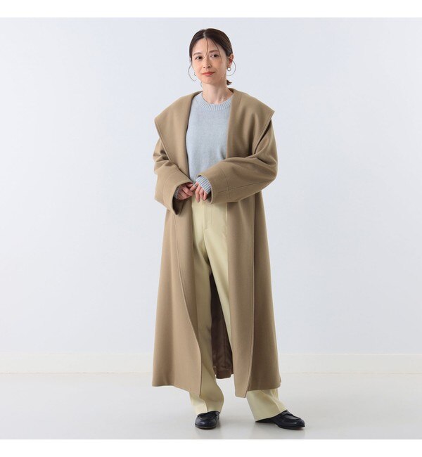 Demi-Luxe BEAMS / ソフトメルトン ガウンコート|BEAMS WOMEN(ビームス