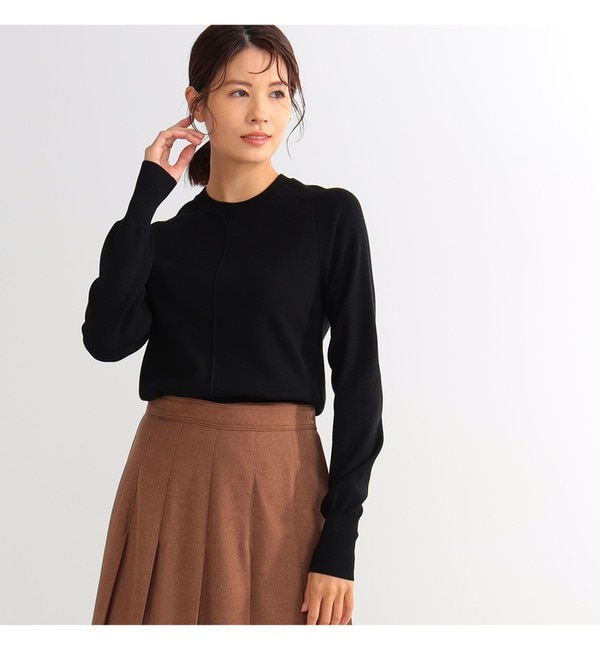 Demi-Luxe BEAMS / センターシーム クルーネックニット|BEAMS WOMEN