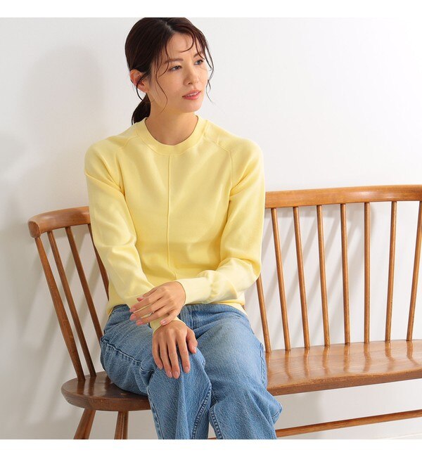 Demi-Luxe BEAMS / センターシーム クルーネックニット|BEAMS WOMEN