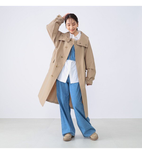 Ray BEAMS / フクレ ジャカード ステンカラー コート|BEAMS WOMEN