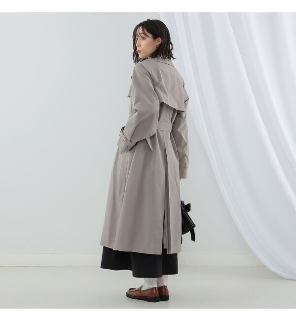 新品✨ シェリエ 小さから sheller ヘリンボーントレンチドレス 新品✨ シェリエ 小さから sheller ヘリンボーントレンチドレス