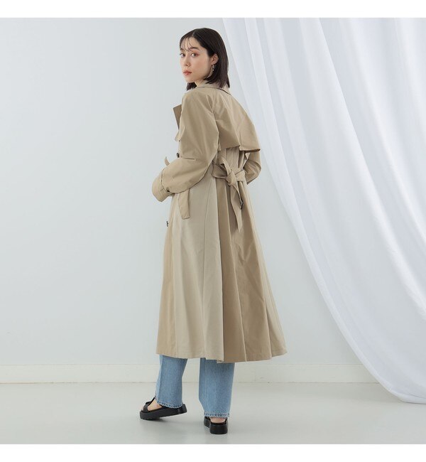 Ray BEAMS / ヘリンボーン キリカエ トレンチコート|BEAMS WOMEN ...