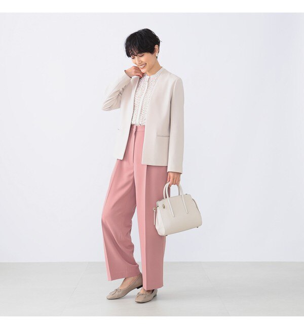 Demi-Luxe BEAMS / ソフト ドレープ タックパンツ|BEAMS WOMEN