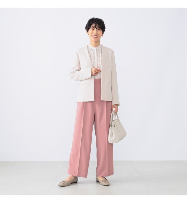 Demi-Luxe BEAMS / ソフト ドレープ タックパンツ|BEAMS WOMEN