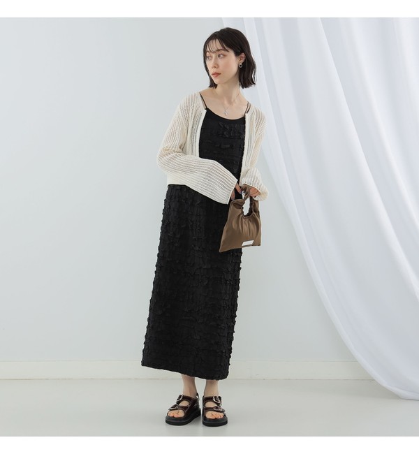 Ray BEAMS / フクレ ジャカード タイト キャミ ワンピース|BEAMS WOMEN