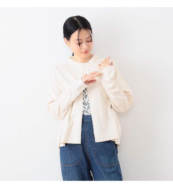 BEAMS BOY / ショート ヘンリーネック カーディガン|BEAMS WOMEN 