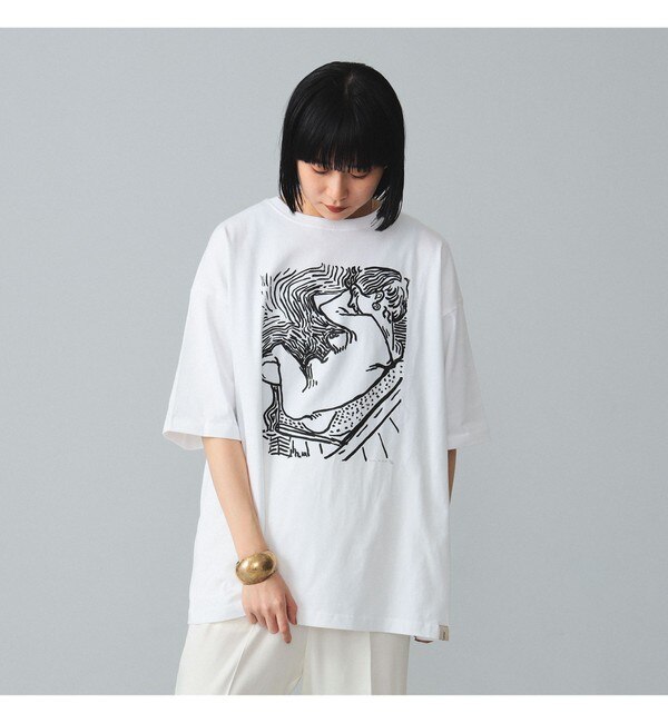 Available Today × Ray BEAMS / 別注 パール リボン ロングスリーブ T