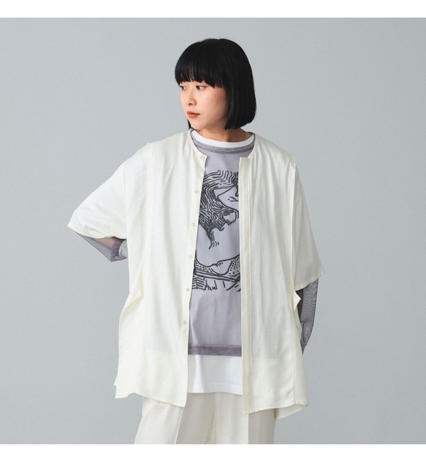 maturely / FibrilSatin Blouse|BEAMS WOMEN(ビームス ウィメン)の通販 ...