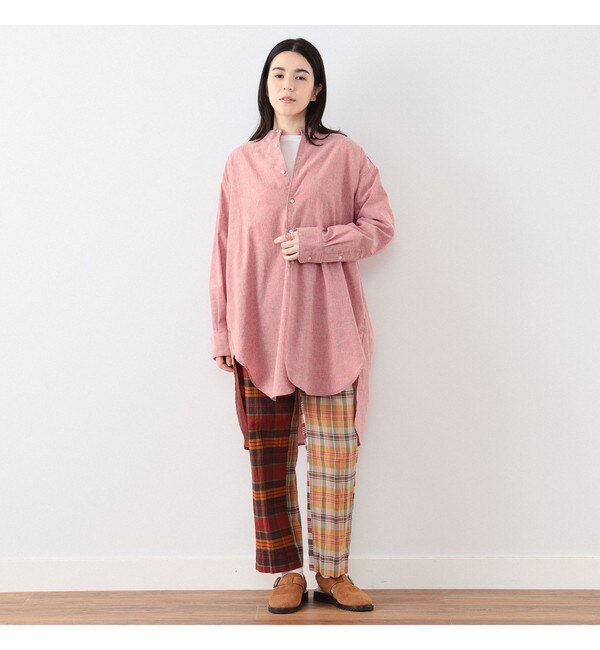 BEAMS BOY / ポリエステルリネン ビッグ シャツワンピース|BEAMS WOMEN