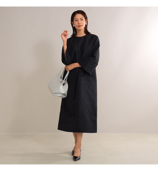 Demi-Luxe BEAMS / ジャカード セミフレア ワンピース＊|BEAMS WOMEN