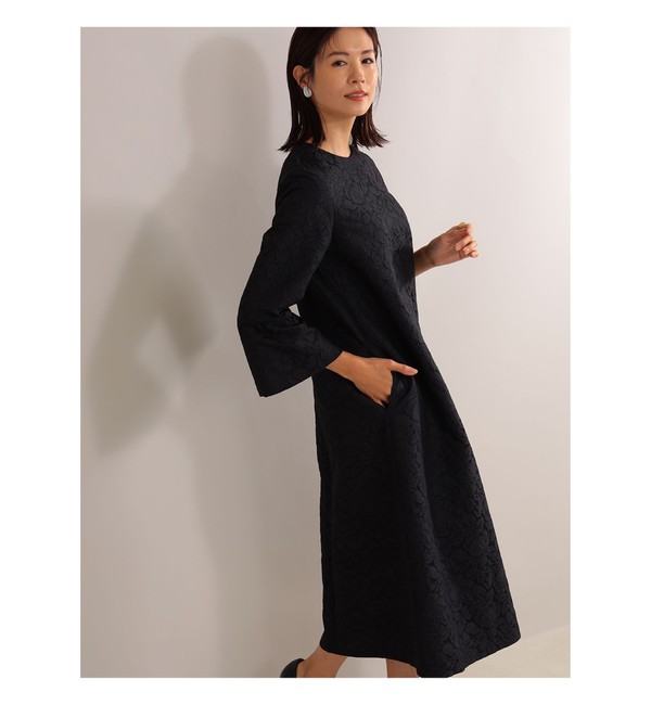 Demi-Luxe BEAMS / ジャカード セミフレア ワンピース＊|BEAMS WOMEN