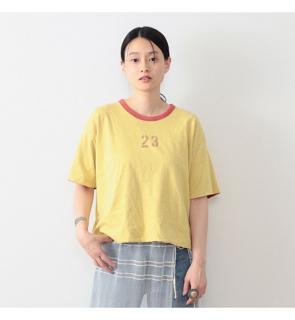 WAREHOUSE & CO. × BEAMS BOY / 別注 ステンシル リバーシブル Tシャツ 