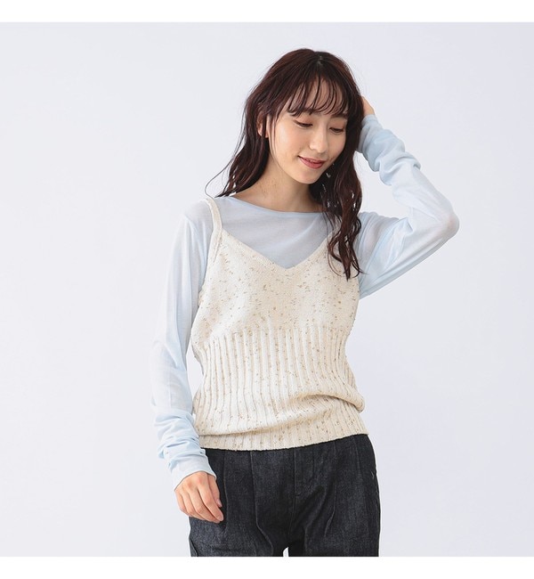 Demi-Luxe BEAMS / ラメネップ ニット キャミソール|BEAMS WOMEN