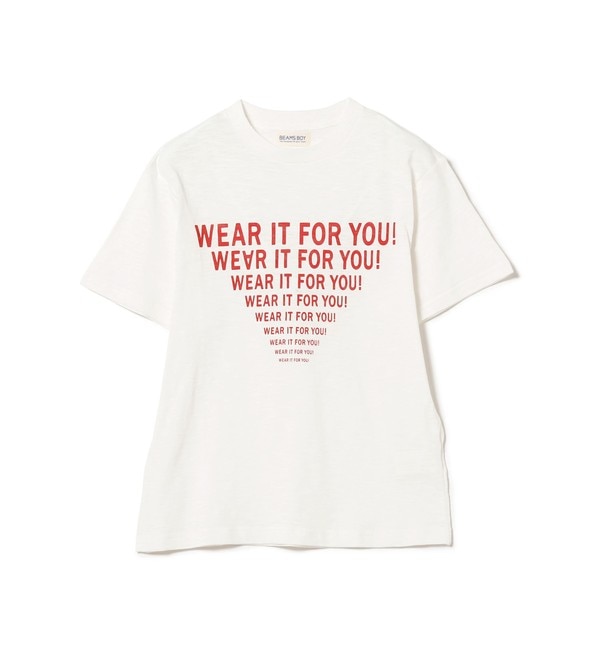 BEAMS BOY / ラインロゴ ショートスリーブ Tシャツ|BEAMS WOMEN