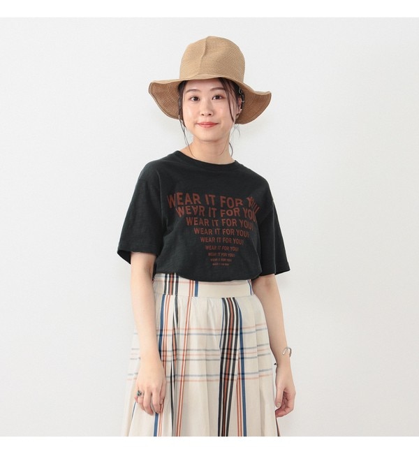 BEAMS BOY / ラインロゴ ショートスリーブ Tシャツ|BEAMS WOMEN