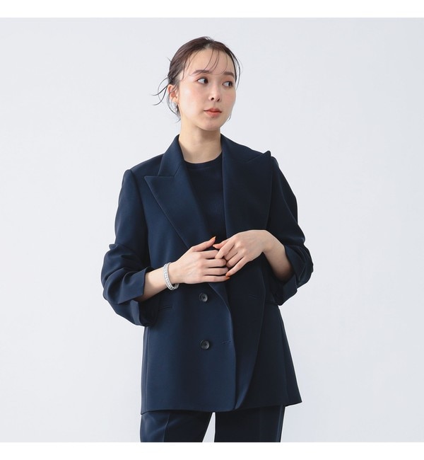 Demi-Luxe BEAMS / ダブルクロス テーラード ジャケット|BEAMS WOMEN