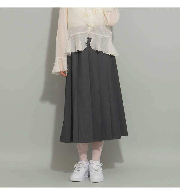 ダブル ベルト プリーツ スカート|BEAMS WOMEN(ビームス ウィメン)の通販｜アイルミネ