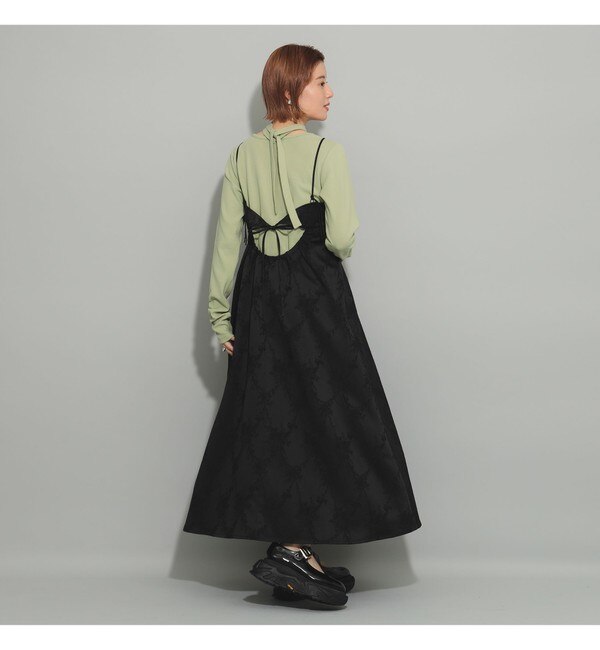 ジャガード ギャザー キャミ ワンピース|BEAMS WOMEN(ビームス