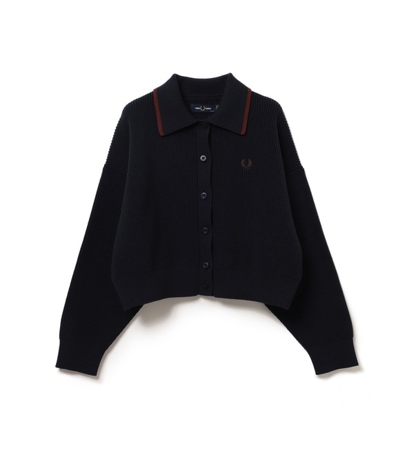 FRED PERRY / 別注 Tipped Collar Cardigan|BEAMS WOMEN(ビームス ウィメン)の通販｜アイルミネ