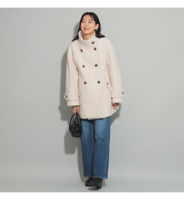 ループ シャギー スタンドカラー コート|BEAMS WOMEN(ビームス
