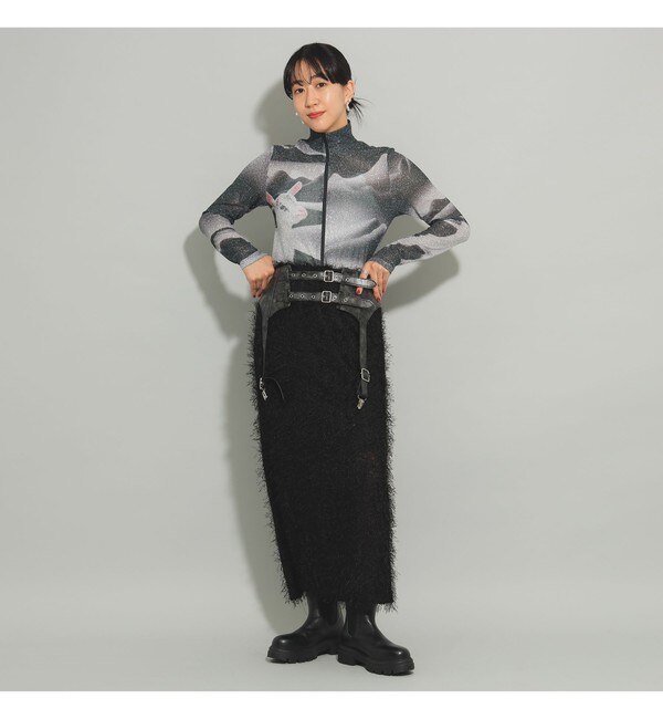BEAMS COUTURE レース編みニット ガーターベルト