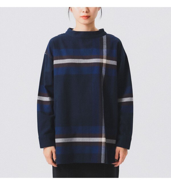 BEAMS BOY ブラウス シャツ ボーイ ビッグタータン ハイネック