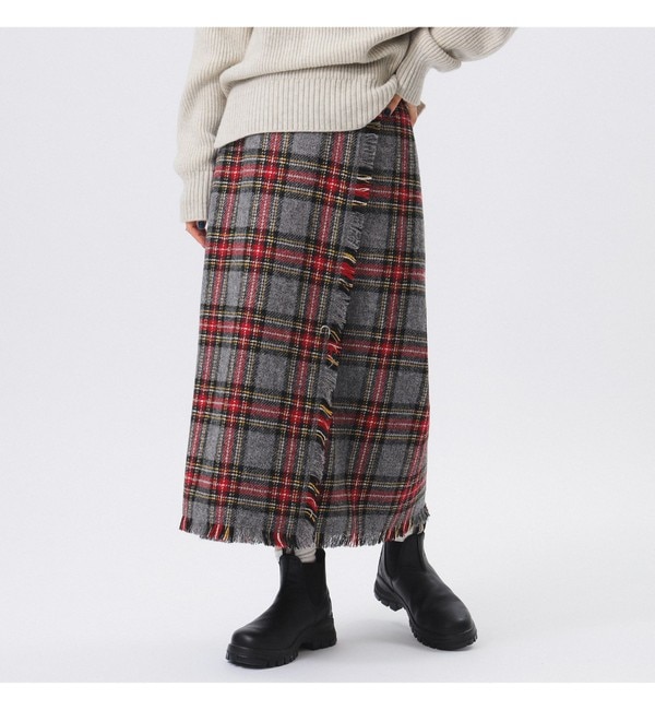 ハリスツイード フリンジ スカート 24AW|BEAMS WOMEN(ビームス