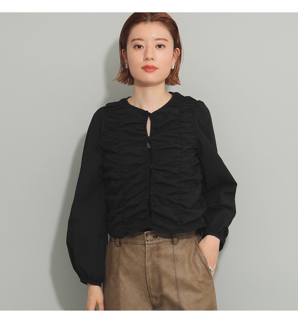 BEAMS BOY / コットンリネン カシュクール キャミソールブラウス|BEAMS WOMEN(ビームス ウィメン)の通販｜アイルミネ