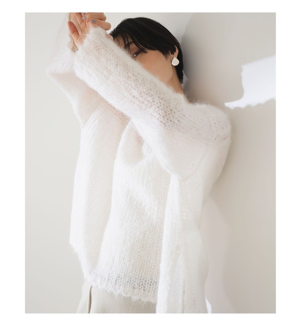 AURALEE / MILLED WOOL MOAL KNIT LONG CARDIGAN|BEAMS WOMEN(ビームス  ウィメン)の通販｜アイルミネ