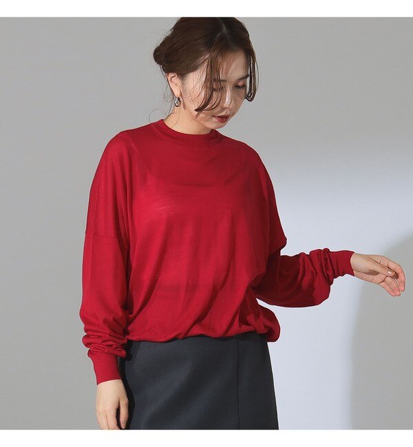 AURALEE / SUPER FINE WOOL HIGH GAUGE RIB KNIT POLO|BEAMS WOMEN(ビームス  ウィメン)の通販｜アイルミネ