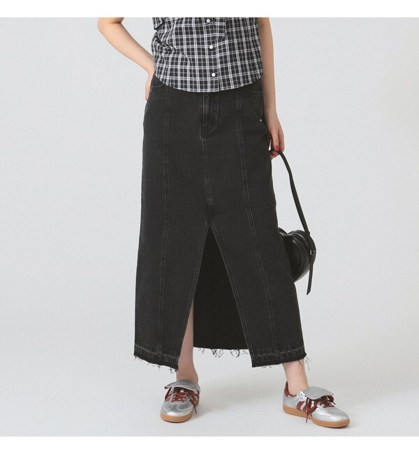 Demi-Luxe BEAMS / リネン混 ストライプ スカート|BEAMS WOMEN