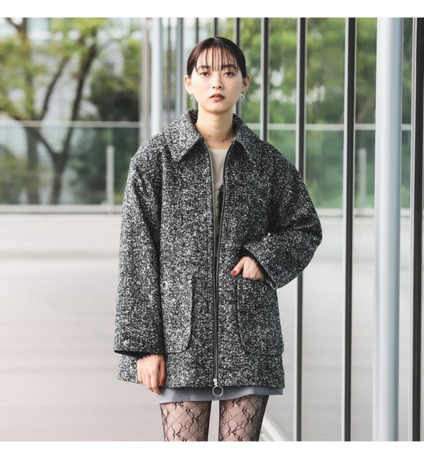 BEAMS BOY / ポリエステル メルトン デタッチ フード コート 23FW|BEAMS WOMEN(ビームス ウィメン)の通販｜アイルミネ