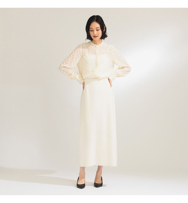 ドット ジャカード ブラウス＊|BEAMS WOMEN(ビームス ウィメン